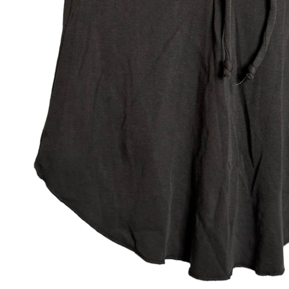Chaser Racerback Tank Top Corset Front Curved Hem Faded Black Medium - Picture 5 of 16